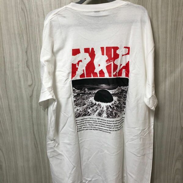 AKIRAアキラ tシャツ白XL映画爆発ムービーt アニメtシャツ　映画tシャツ