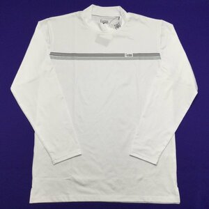 【送料無料】【新品】Lynx メンズ長袖Tシャツ（ハイネック 吸汗速乾 UVカット）　　M　　 ホワイト★31202