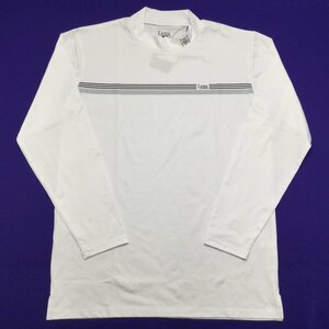 【送料無料】【新品】Lynx メンズ長袖Tシャツ（ハイネック 吸汗速乾 UVカット）　　LL　2L　　 ホワイト★31202