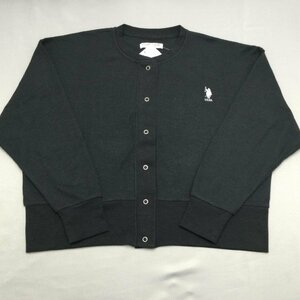 【送料無料】【新品】US.POLO ASSN レディースカーディガン（ワッフル素材 ゆったりタイプ）　　フリー（M～L）　チャコールグレー★528