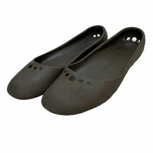 AM579 crocs クロックス メンズ サンダル 9 約 27cm ダークブラウン ラバー