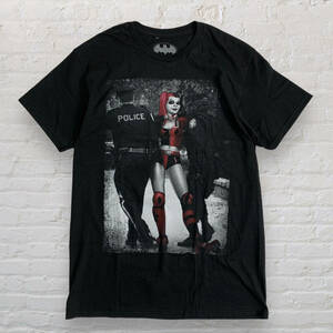 「BATMAN」HarleyQuinn （ハーレイクイン）USA古着 プリントTシャツ marvel マーベル ブラック アメコミ DCコミック