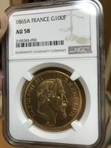 フランス　ナポレオン3世100フラン金貨 1865A_画像5