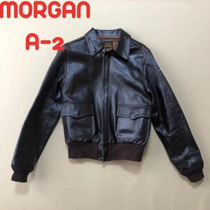 34 MORGAN モーガン A-2 レザー フライトジャケット S55