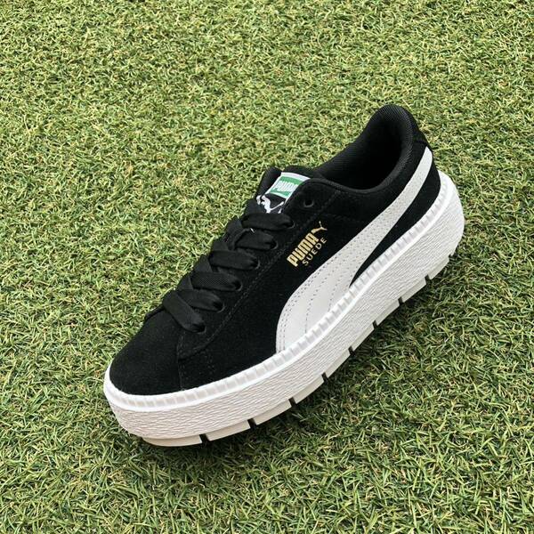 美品22.5 PUMA SUEDE PLATFORM TRACE プーマ スエードプラットフォーム トレース HW265