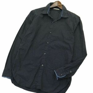 美品★ Burnout バーンアウト 通年 ドット総柄 長袖 シャツ Sz.S　メンズ 日本製　A3T09823_8#C