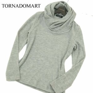 TORNADOMART トルネードマート ウール混★ バルフィー ビーバー タリバンネック ニット セーター Sz.M　メンズ 灰 日本製　A3T09832_8#K