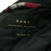 ZARA ザラ マン 秋冬 中綿★ プリント スリーブライン フーディー 長袖 ワーク チェック シャツ ジャケット Sz.S　メンズ　A3T09843_8#O_画像5