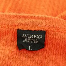 AVIREX アヴィレックス 通年 切替★ コットン リブ ニット コマンド カーディガン Sz.L　メンズ　A3T10015_9#O_画像7