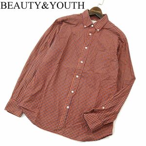 BEAUTY&YOUTH ユナイテッドアローズ 通年★ 長袖 ボタンダウン チェック シャツ Sz.L　メンズ 日本製　A3T09986_9#C