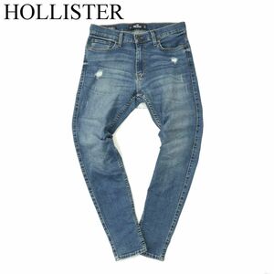 HOLLISTER ホリスター 【SUPER SKINNY】 ダメージ加工 ストレッチ スーパー スキニー デニム パンツ ジーンズ Sz.32　メンズ　A3B04350_9#R