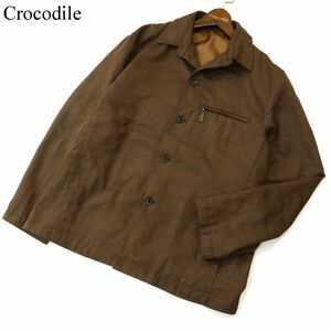 Crocodile クロコダイル 秋冬 フェイク スウェード レザー★ ジャケット Sz.M　メンズ　A3T10331_9#N