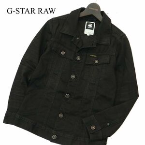 G-STAR RAW ジースター ロウ 【SLIM TAILOR JKT】 ストレッチ トラッカー デニム ジャケット Gジャン Sz.S　メンズ 黒　A3T10411_9#O