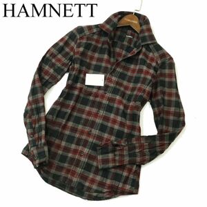 【新品 未使用】 HAMNETT キャサリン ハムネット 秋冬★ 長袖 チェック ネル シャツ Sz.M　メンズ　A3T10398_9#B