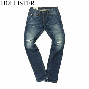 HOLLISTER ホリスター 通年 スーパー スキニー★ クラッシュ加工 デニム パンツ ジーンズ Sz.32　メンズ　A3B04459_9#R