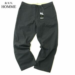 【新品 未使用】 a.v.v. HOMME アーヴェヴェオム 通年 ストレッチ ベイカー パンツ Sz.L　メンズ グレー　A3B04559_9#R