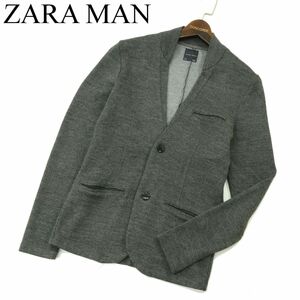 ZARA MAN ザラ マン 秋冬 ウール混★ ニット アンコン ジャケット Sz.S　メンズ グレー　A3T10939_9#N