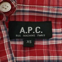 A.P.C. アーペーセー 通年★ 長袖 チェック シャツ Sz.XS　メンズ　A3T11040_9#C_画像5