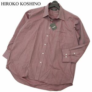 未使用★ HIROKO KOSHINO HOMME ヒロココシノ オム 通年 NEW MICRO FIBER 長袖 シャツ Sz.47-84　メンズ　A3T11029_9#C