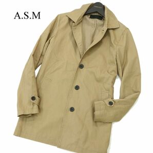 A.S.M アトリエサブ メン 通年 コットン ツイル★ シングル ジャケット コート Sz.48(M) メンズ ベージュ A3T11032_9#Oの画像1