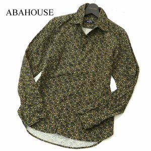 美品★ ABAHOUSE アバハウス 花柄 フラワー総柄★ 秋冬 長袖 コーデュロイ シャツ Sz.2　メンズ　A3T11007_9#B