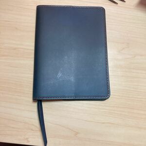  one world book cover pocketbook cover leather navy simple standard cover one.W. men's fine quality high class separate volume 