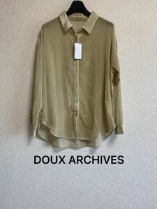 5/14まで掲載。お値下げ！DOUX ARCHIVES 新品タグ付き 透け感のあるコーデュロイシャツ