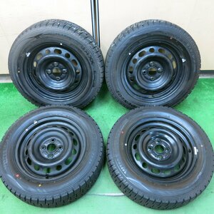 バリ溝！20年！9.5分★スタッドレス 185/65R15 ダンロップ ウインターマックス WM02 スチール ホイール 15インチ PCD100/4H★