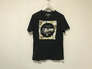 本物ビラボンBillabongコットンプリント半袖Tシャツメンズサーフアメカジミリタリーストリートビジネススーツ黒ブラックS