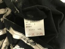 本物ノーアイディーNO ID.コットンボーダー柄Vネック半袖Tシャツメンズサーフアメカジミリタリーストリート黒ブラック白ホワイト1S_画像5