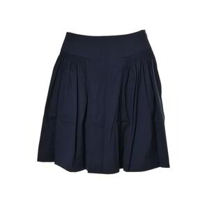  beautiful goods PRADA cotton stretch gathered skirt 38 navy Prada KL4BLQKH08