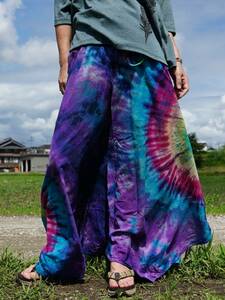 * ethnic Thai Daiwa ido pants cotton material * including carriage new goods F* thick cloth wide pants yoga unisex room wear 