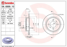 ブレンボ ブレーキディスク リア左右セット プレセア PR10 08.6899.10 brembo BRAKE DISC ブレーキローター ディスクローター_画像2