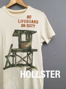 ◎□ 【良品】ホリスター HOLLSTER 半袖 オフホワイト Mサイズ Tシャツ メンズ 男性用 カットソー トップス&