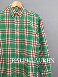 ◎ラルフローレン RalphLauren チェックシャツ 160 レディース キッズ ボタンダウン 長袖　&