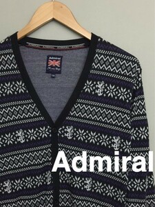 アドミラル admiral カーディガン メンズ ニット 柄物 長袖 02&