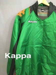 ◎ ★ [такие предметы, как новые] Wind Jacket Kappa Soccer с длинным рукавом L размер мужчина мужски для мужчин зеленые зеленые вершины и