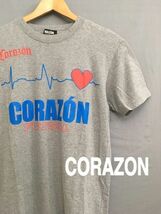 ◎【良品】コラゾン CORAZON Tシャツ フットサル 半袖 メンズ 男性用 Mサイズ グレー&_画像1