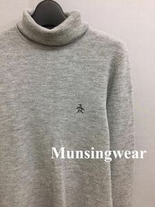  Munsingwear одежда Munsingwear [ прекрасный товар ] Golf ta-toru вязаный шерсть свитер серый женский!# &