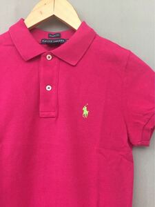 !* Ralph Lauren Ralph Lauren skinny Fit SKINNYFIT polo-shirt short sleeves lady's S size pink &