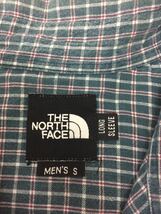 ◎◆ザノースフェイス THE NORTH FACE アウトドア チェック 長袖 Sサイズ グレー系 綿100％ メンズ 男性用 上着 シャツ men s&_画像4