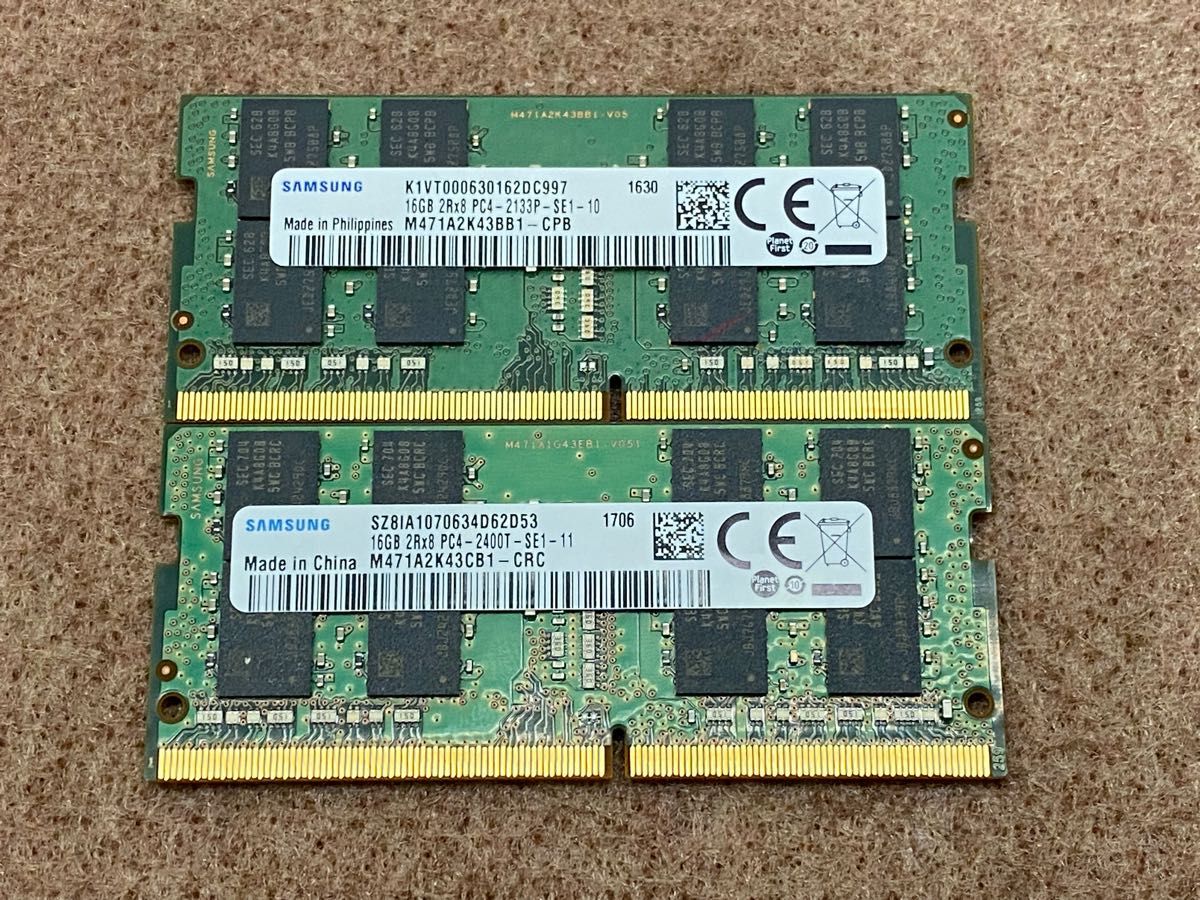 SK hynix メモリー 16GB×2枚 合計32GB PC4-2400T DDR4 Windows ノート