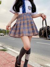 ■プリーツスカート ミニ【チェックグレー】XXXLsize インナー付 可愛い ミニスカ_画像2