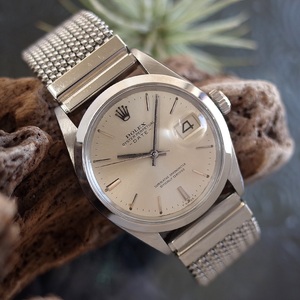 ロレックス 1500 オイスターパーペチュアル デイト 1966年 SS エルミテックス メンズ 腕時計 ROLEX アンティーク OH済1年保証