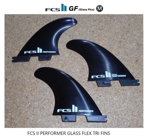 FCS II PERFOMER GLASS FLEX Medium Tri Fin M Set　新品