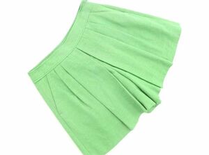 iCB アイシービー リネン混 キュロット パンツ size9/緑　日本製