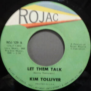 【SOUL 45】KIM TOLLIVER - LET THEM TALK / I'LL TRY TO DO BETTER (s230922023)