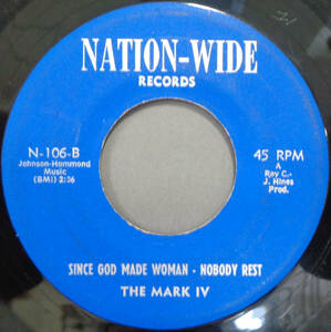 【SOUL 45】MARK IV - HONEY I STILL LOVE YOU / SINCE GOD MADE WOMAN-NOBODY REST (s230926018)