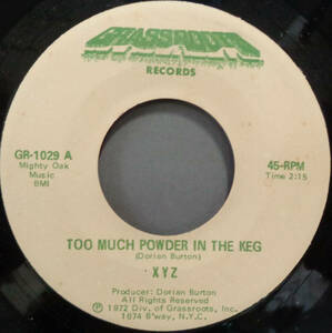 【SOUL 45】XYZ - TOO MUCH POWDER IN THE KEG / YOU GOT TO ANSWER FOR YOURSELF (s230918003)