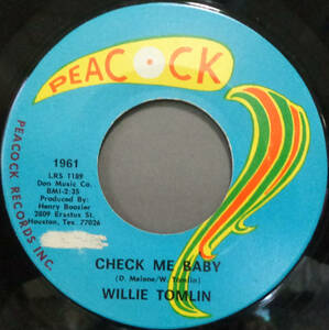 【SOUL 45】WILLIE TOMLIN - CHECK ME BABY / STROKE MY YOKE (s230928002)